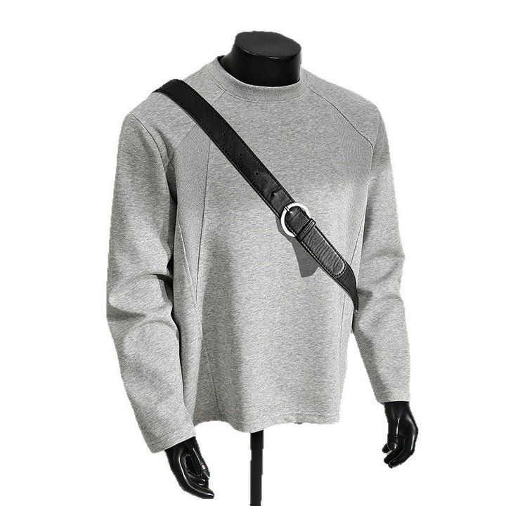 Herren Minimalistisches Langarm-Sweatshirt mit Raglanärmeln und Clean-Cut Rundhals Echo Archiv