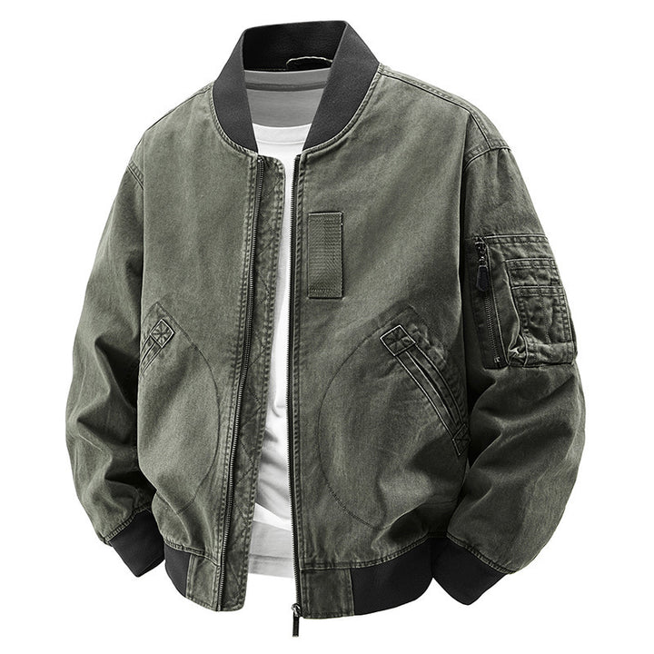 Herren Modische Bomberjacke mit Seitentaschen Echo Archiv