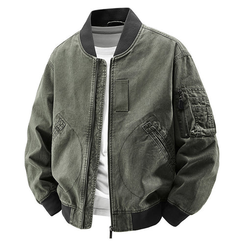 Herren Modische Bomberjacke mit Seitentaschen Echo Archiv