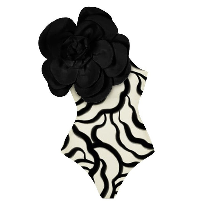 Damen Einteiler Badeanzug mit floralem 3D-Design Echo Archiv