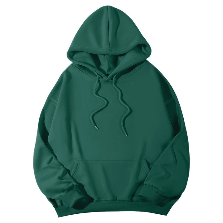 Unisex minimalistischer Kapuzenpullover mit verlängertem Rücken und Kängurutasche Echo Archiv
