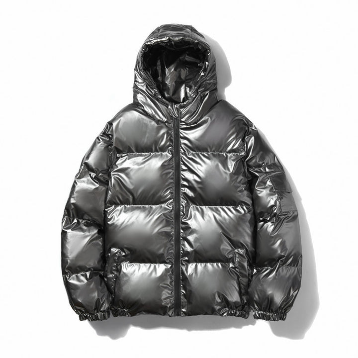 Unisex nan glänzende Steppjacke mit Kapuze, wärmeisolierender Füllung und winddichter Membran Echo Archiv