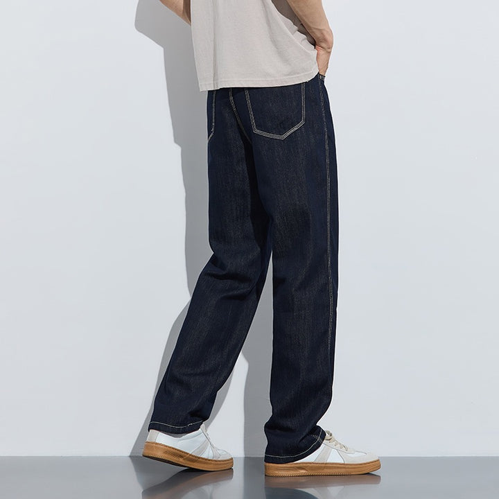 Herren Bequeme und lässige Weit geschnittene Denim-Hose Echo Archiv