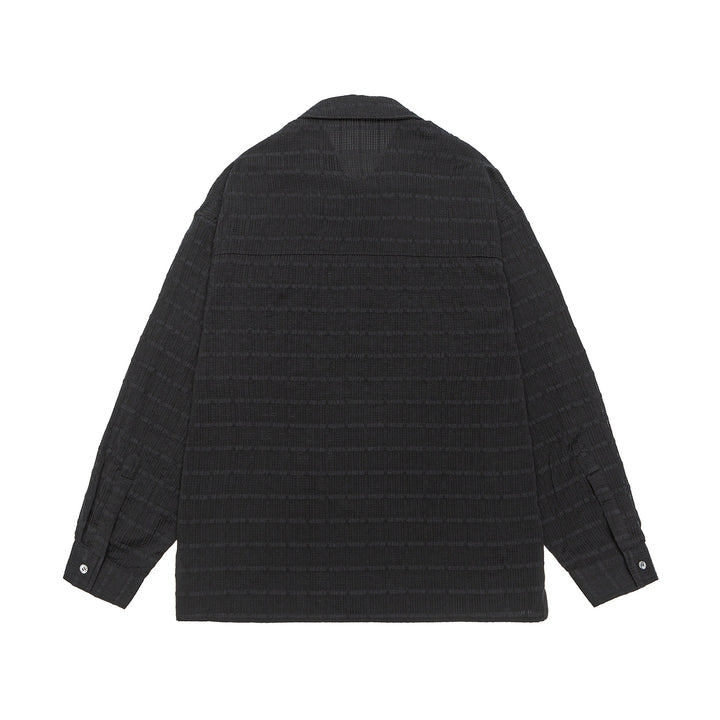 Unisex Texturierte Oversize‑Hemdjacke mit Brusttasche Echoarchiv