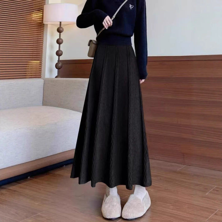 Damen Eleganter Midirock mit feinem Zopfmuster Echo Archiv