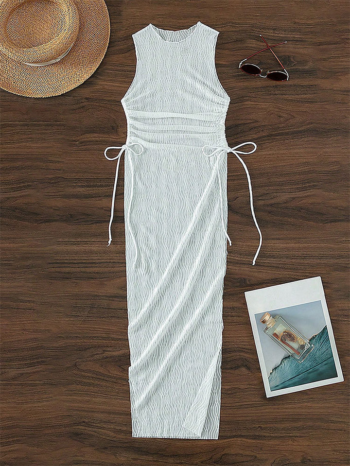 Damen Maxikleid mit raffiniertem Wickeldetail und eleganten Taillenzügen Echo Archiv