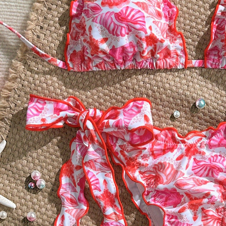 Damen Triangel-Bikini mit Rüschendetails Echo Archiv