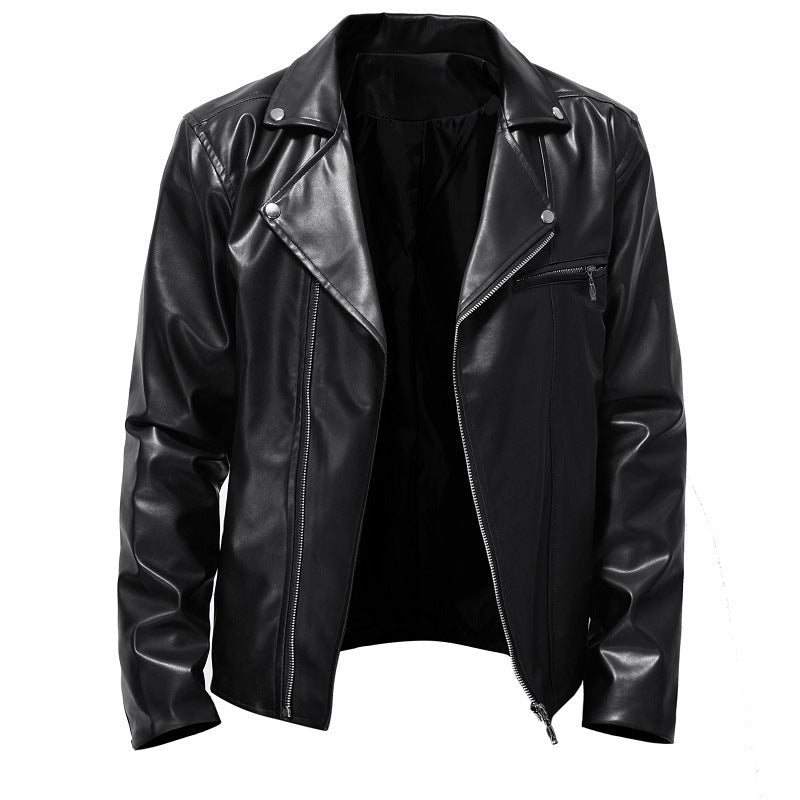 Herren Bikerjacke aus hochwertigem Kunstleder – Brevano