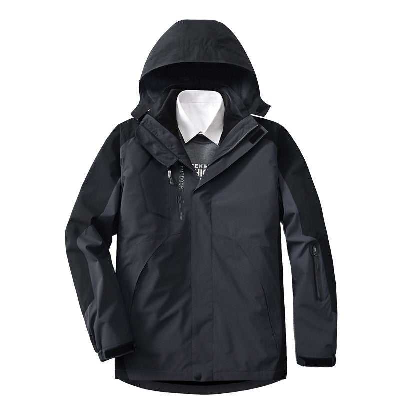Herren atmungsaktive und wasserfeste Softshell-Outdoorjacke mit verschweißten Nähten und Multifunktions-Taschen Echoarchiv