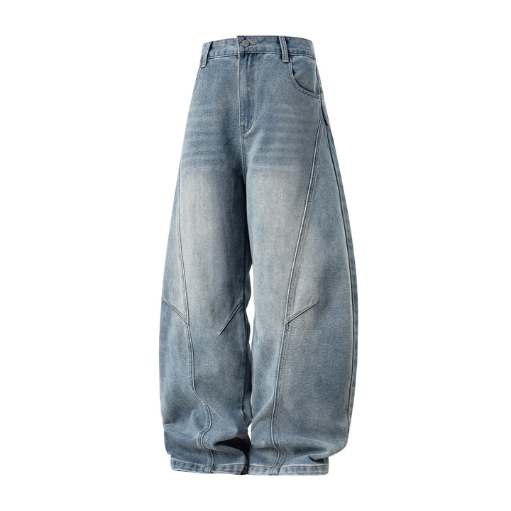 Damen Weite Balloon-Jeans mit hohem Bund und markanten Einsatznähten Echo Archiv
