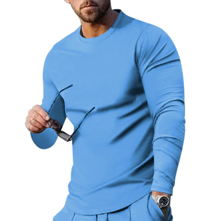 Herren langärmliges T-Shirt mit modischem Schnitt und hochwertigem Baumwollmix Echoarchiv