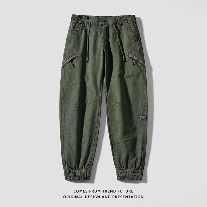 Herren modische Cargo-Hose mit elastischem Bund und vielseitigen Taschen Echoarchiv