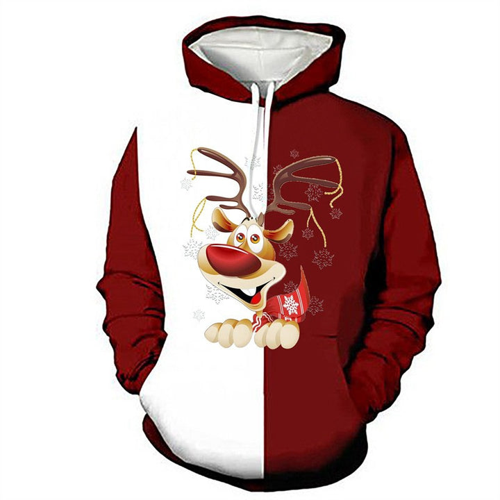 Damen Lustiger Kapuzenpullover mit Weihnachtsmotiv Echoarchiv
