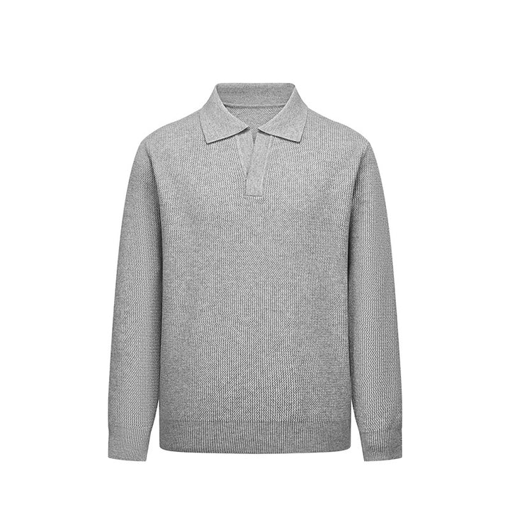 Herren Modisches Langarm Strickpolo Echoarchiv