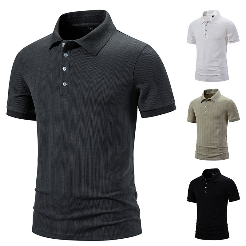 Herren Poloshirt mit strukturiertem Design und hochwertiger Baumwollmischung Echoarchiv
