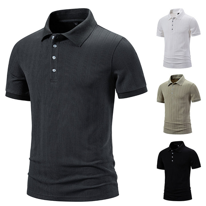 Herren Poloshirt mit strukturiertem Design und hochwertiger Baumwollmischung Echoarchiv