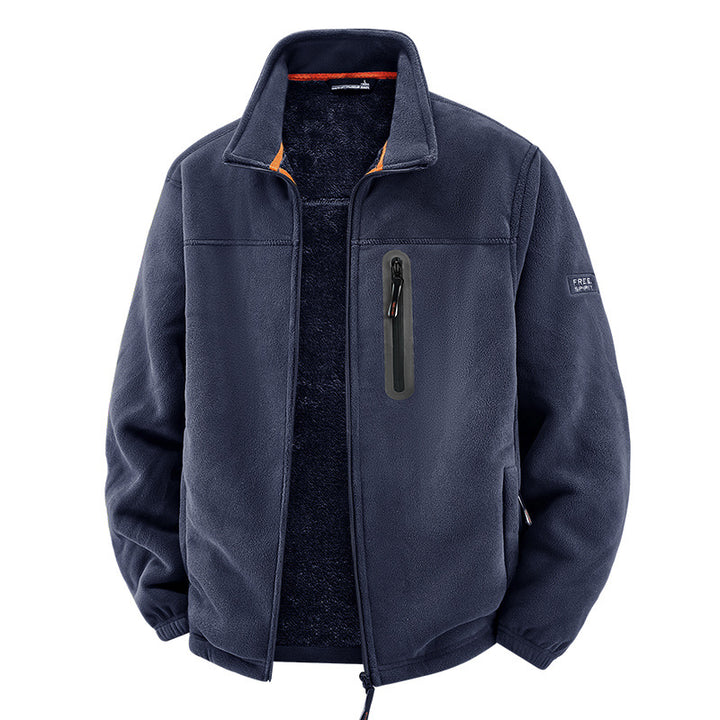 Herren Thermo-Fleece-Outdoorjacke mit Teddy-Innenfutter, Brustreißverschluss & windabweisender Oberfläche Echoarchiv