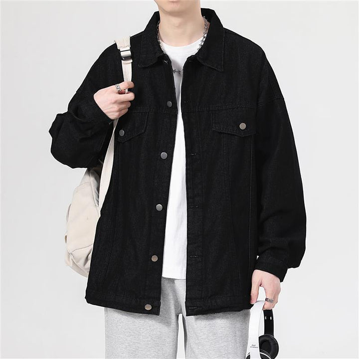 Herren lässige Denimjacke mit oversized Schnitt und praktischen Brusttaschen Echoarchiv
