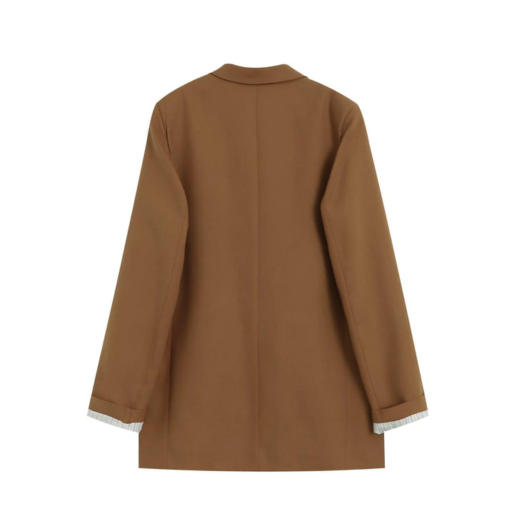 Damen Doppelreihiger Longblazer mit aufgesetzten Taschen und Umschlagärmeln Echo Archiv
