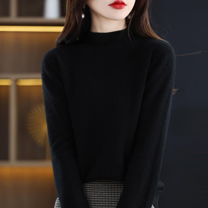 Damen Ultraleichter Mockneck-Feinstrickpullover in Kaschmir‑Optik Echoarchiv