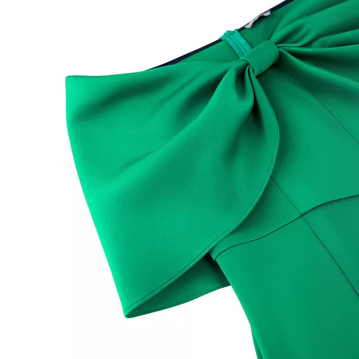 Damen Elegantes Midi-Kleid mit übergroßem Schleifen-Detail Echo Archiv
