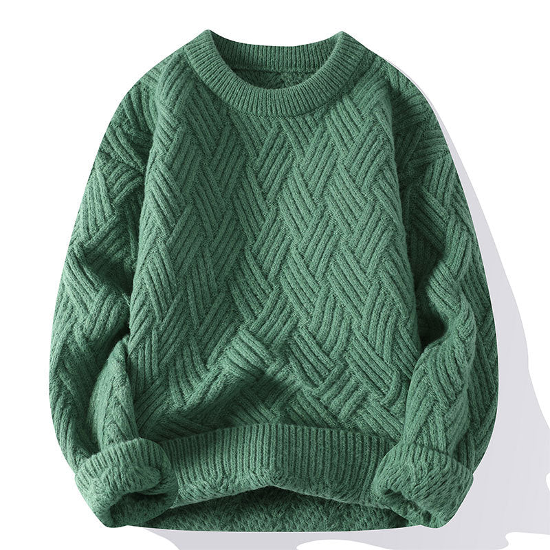Damen nan grobgestrickter Oversize-Pullover mit Zopfmuster und elastischem Rippbund Echo Archiv