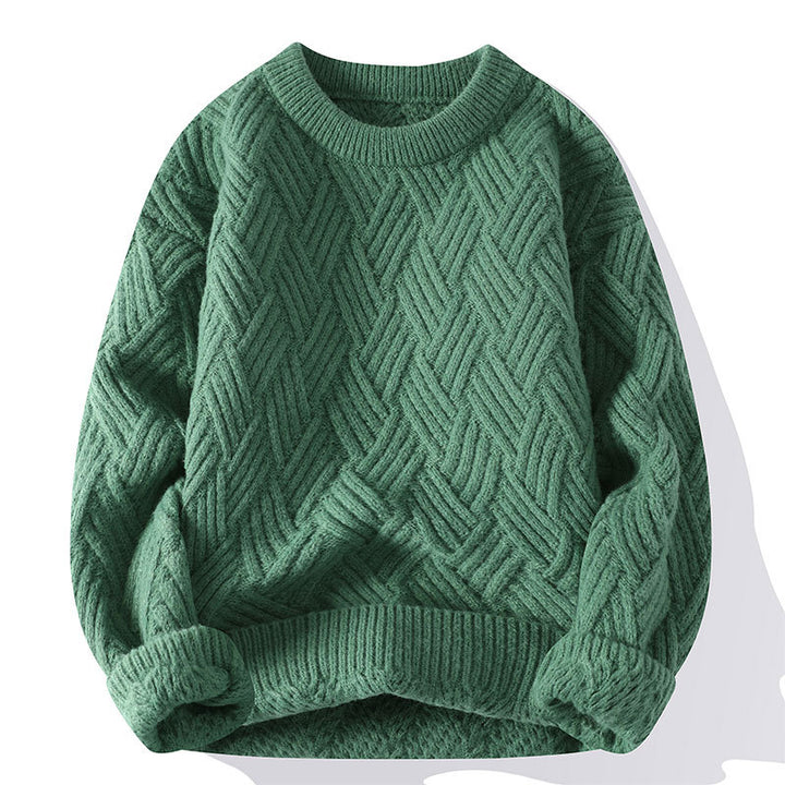Damen nan grobgestrickter Oversize-Pullover mit Zopfmuster und elastischem Rippbund Echo Archiv