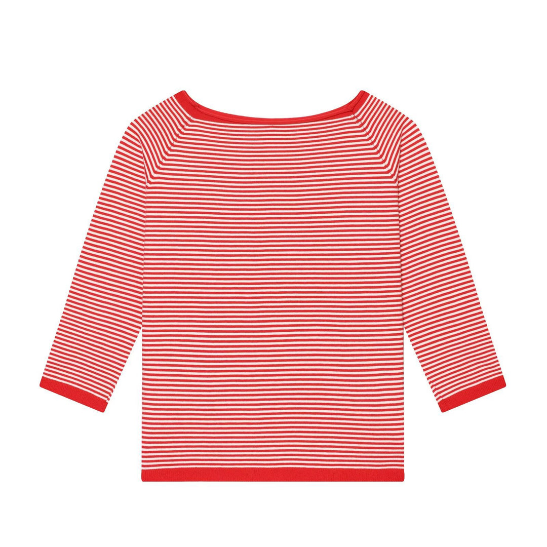 Damen Maritimes Ringel-Boatneck-Shirt mit dreiviertelärmeln Echo Archiv