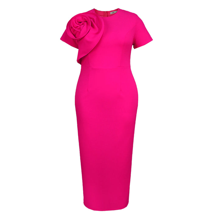 Damen Elegantes Maxikleid mit floralem Rüschendetail Echo Archiv