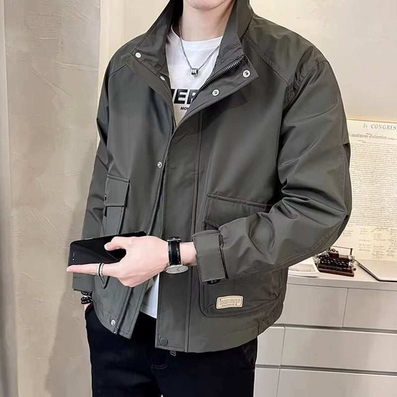 Herren leichte Utility-Jacke mit funktionalen Taschen Echoarchiv