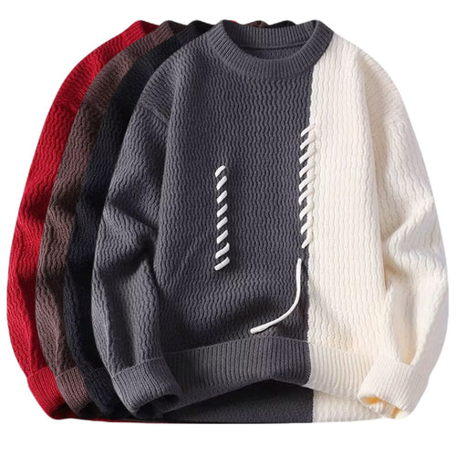 Herren Modischer Pullover mit Struktur Echo Archiv