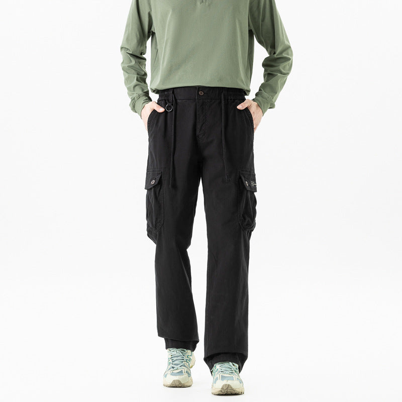 Herren Relaxed-Fit Canvas-Cargohose mit Tunnelzug, Multifach‑Taschen und Utility‑D-Ring Echo Archiv
