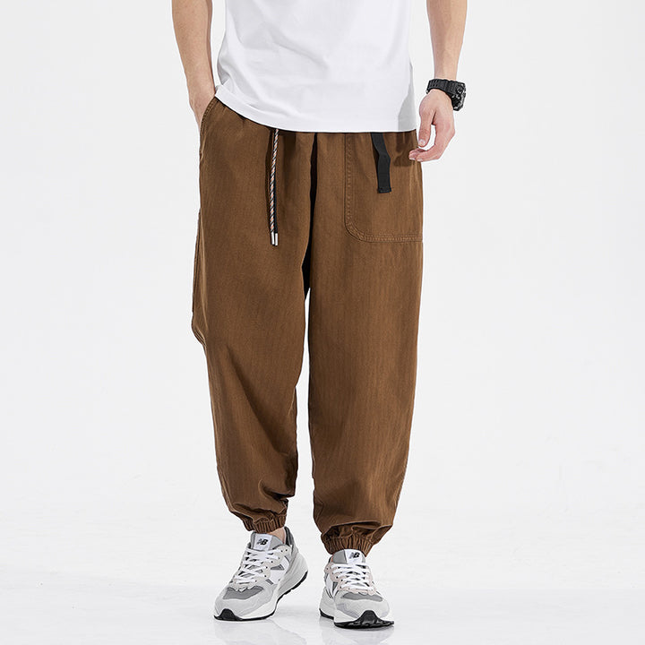 Herren lässige Cargo-Hose mit elastischem Bund und praktischen Taschen Echoarchiv