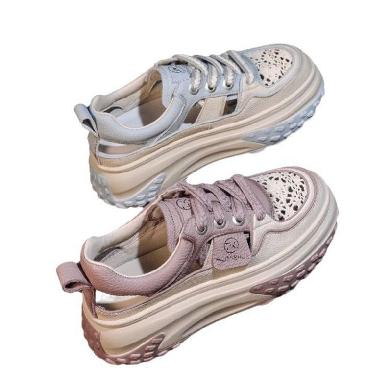 Damen Modische Sneaker mit luftigen Lochungen und dämpfender Laufsohle Echo Archiv