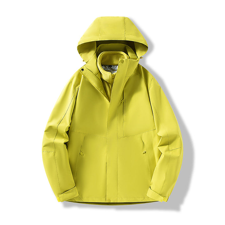 Herren Minimalistische City-Outdoorjacke mit verschweißten Nähten, verstellbarer Kapuze und Thermofutter Echo Archiv
