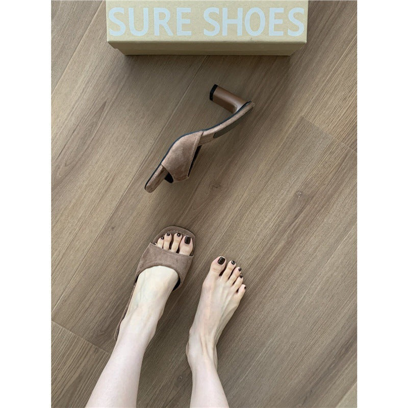 Damen Komfortable High Heel Mules – Avérine