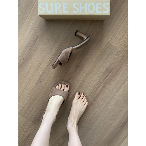 Damen Komfortable High Heel Mules – Avérine