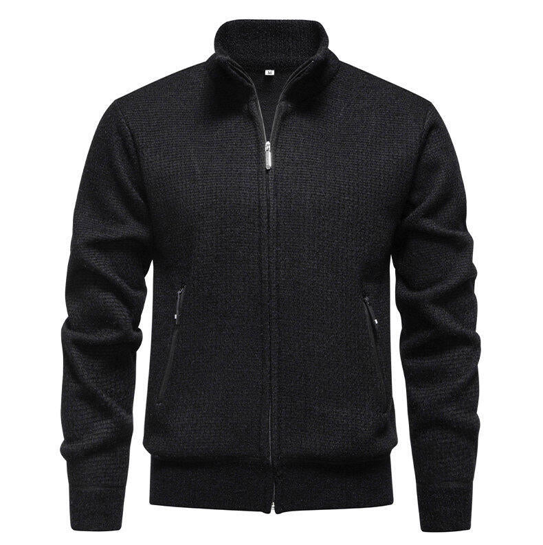 Herren Strickjacke mit modernem Zipper und seitlichen Reißverschlusstaschen Echoarchiv