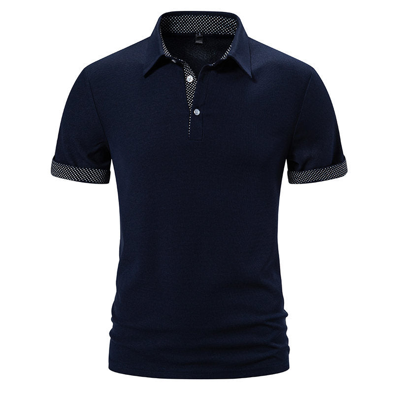 Herren Poloshirt mit modischem Kragen und kontrastierenden Ärmeln Echoarchiv