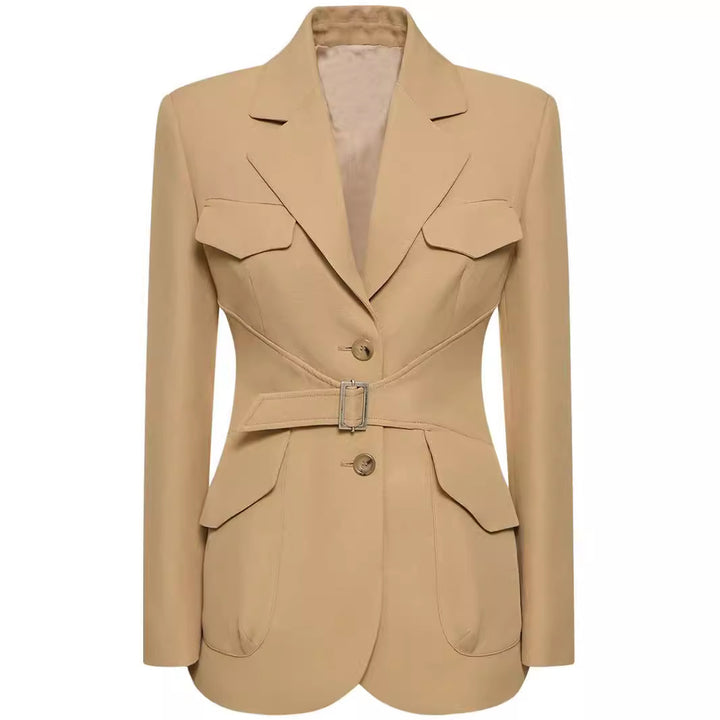 Damen Zweiteiliger Hosenanzug im Tailoring mit tailliertem Blazer und weitem Bein Echoarchiv