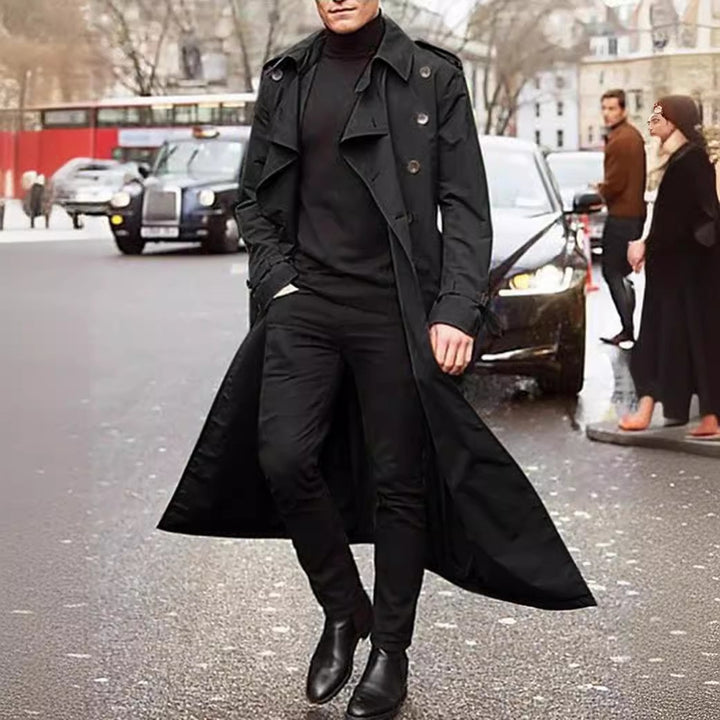 Herren Eleganter, langer Trenchcoat Echoarchiv