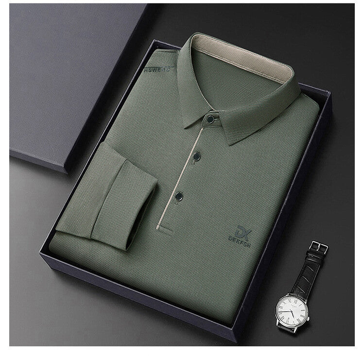 Herren Poloshirt mit hochwertiger Textur und modernem Kragen Echoarchiv