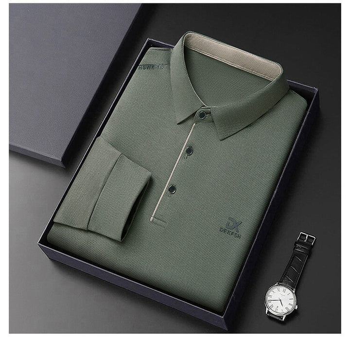 Herren Poloshirt mit hochwertiger Textur und modernem Kragen Echoarchiv