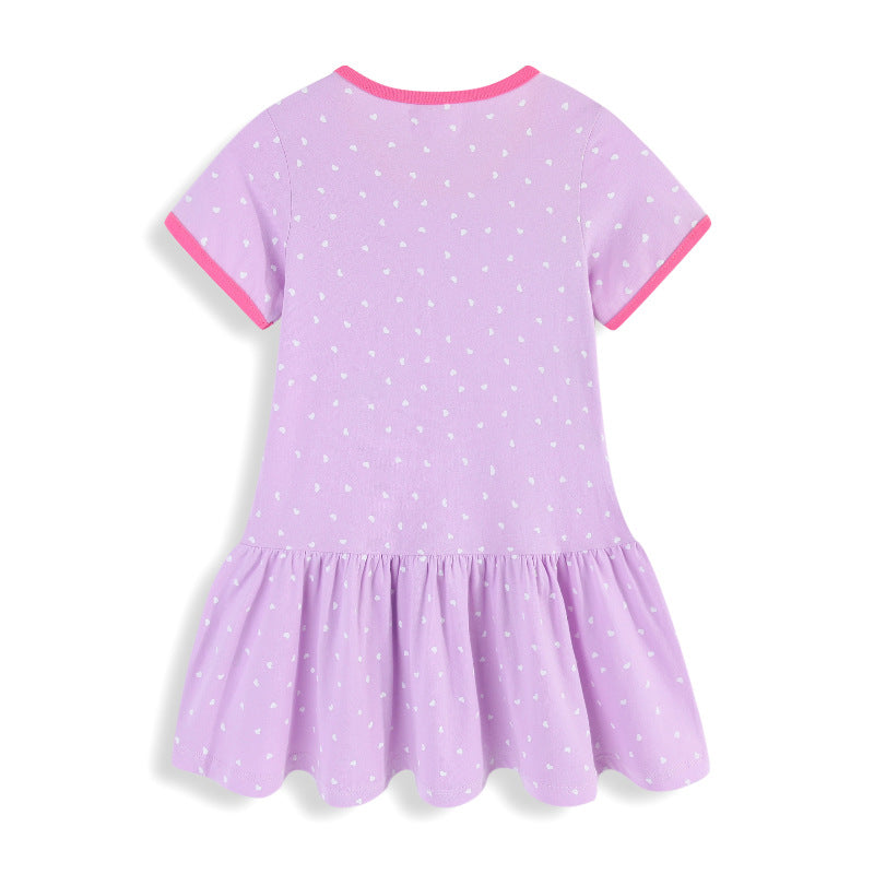 Mädchen Freizeitkleid mit zauberhaften Einhorn- und Feenapplikationen Echo Archiv