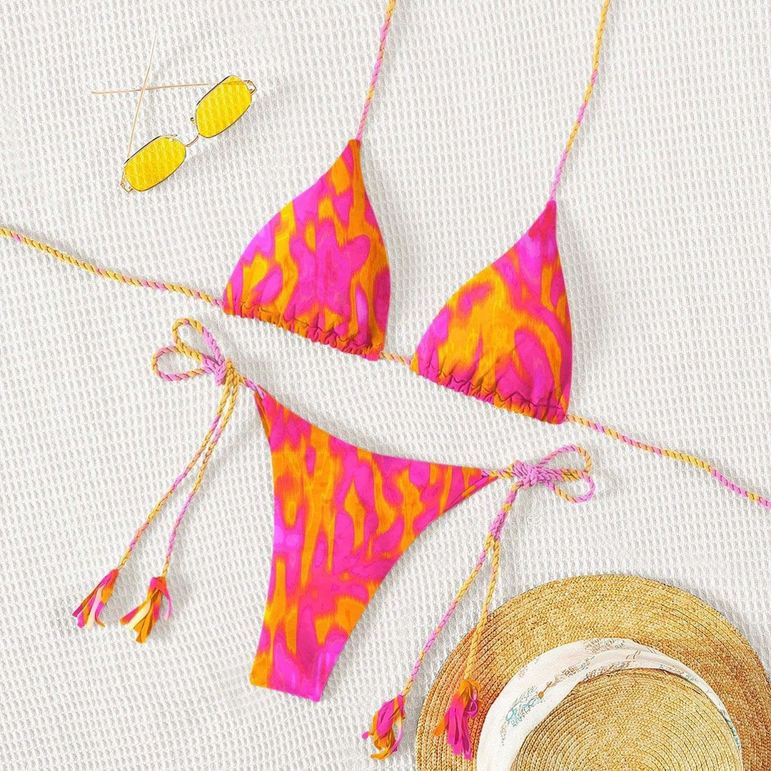 Damen Triangel-Bikini mit nachhaltigem Baumwollmix Echo Archiv