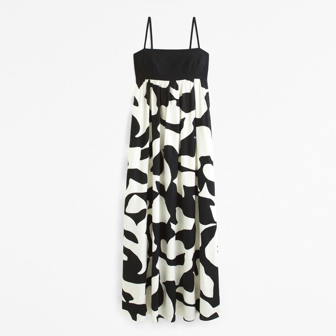 Damen Maxikleid mit schmalen Trägern und fließendem Schnitt Echo Archiv