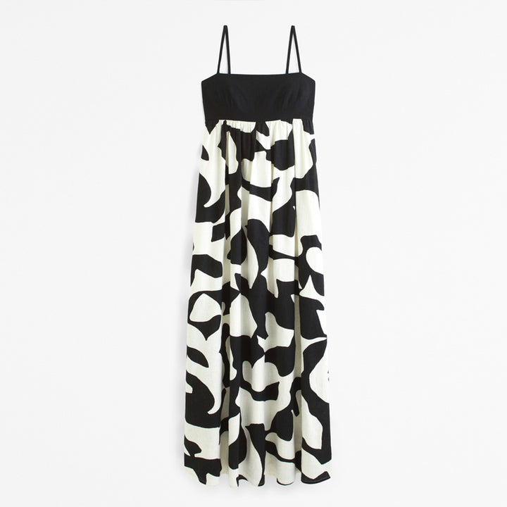 Damen Maxikleid mit schmalen Trägern und fließendem Schnitt Echo Archiv