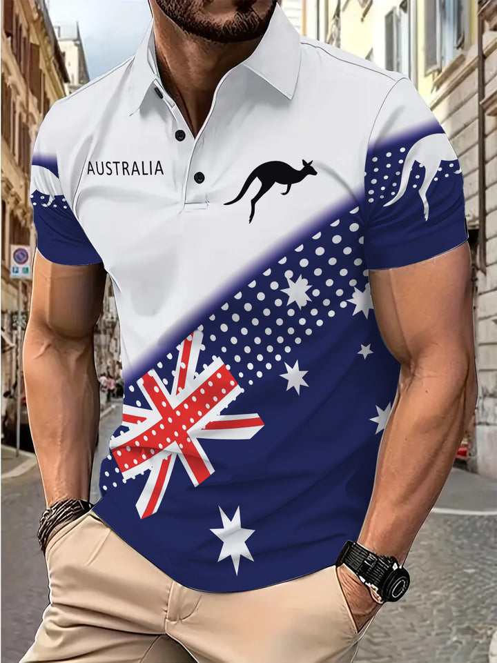 Herren Polohemd mit kreativem Australien-Design Echoarchiv