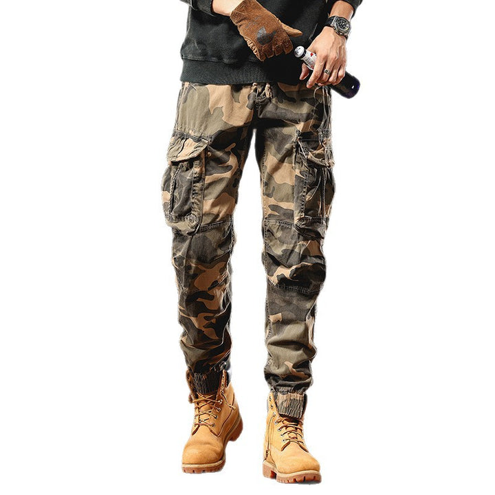 Herren Cargohose im Jogger-Stil mit Tunnelzug elastischen Bündchen und Mehrfachtaschen Echo Archiv