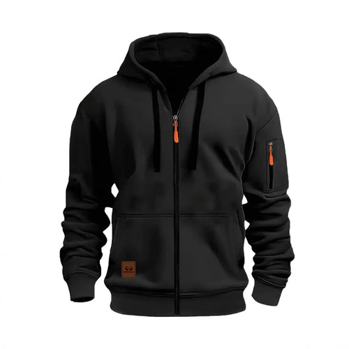 Herren Sportliche Fleecejacke mit Kapuze Echo Archiv